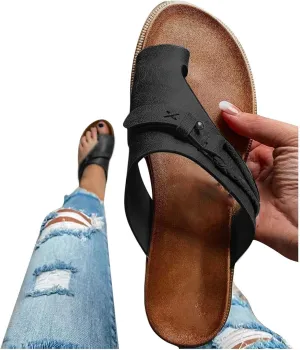 Sandals for Women Retro Bohemian Thong Sandals Roman Beach Gladiator Sandal Open Toe Summer Casual Flat Slipper