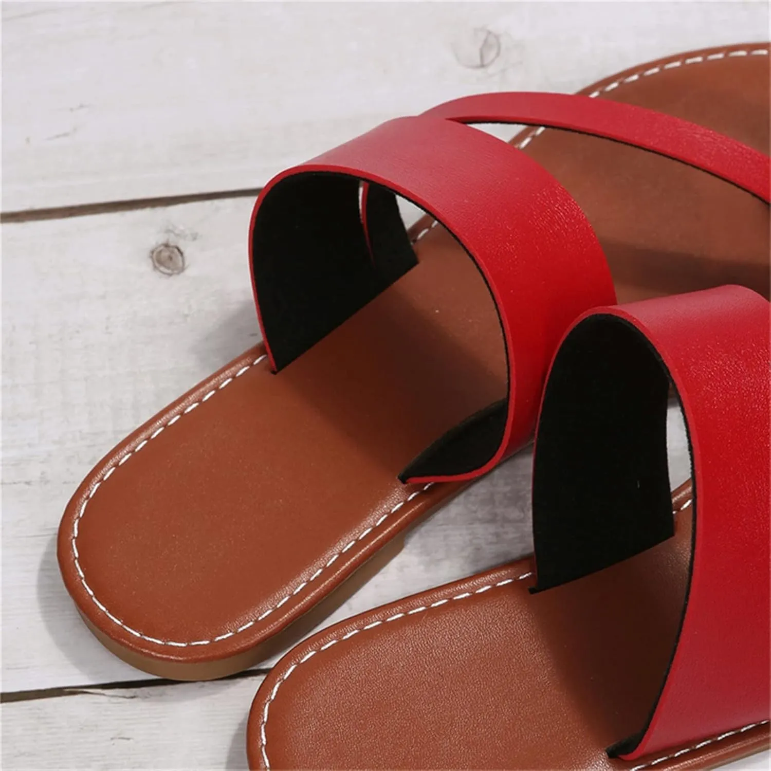 Sandals Women Flat Sandals Women's Flip Flop Sandal Leather Sandals for Women Flat Beach Sandals