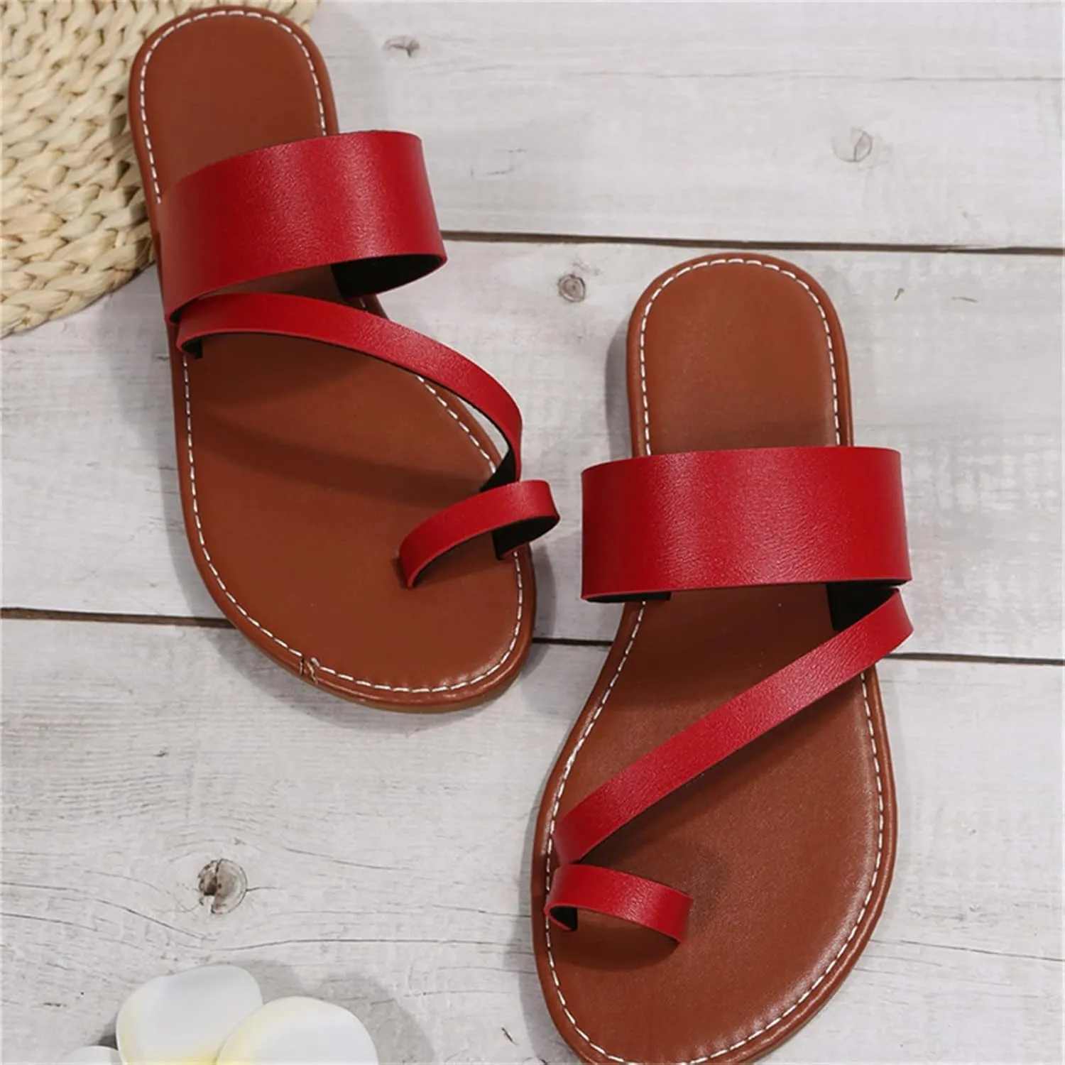 Sandals Women Flat Sandals Women's Flip Flop Sandal Leather Sandals for Women Flat Beach Sandals