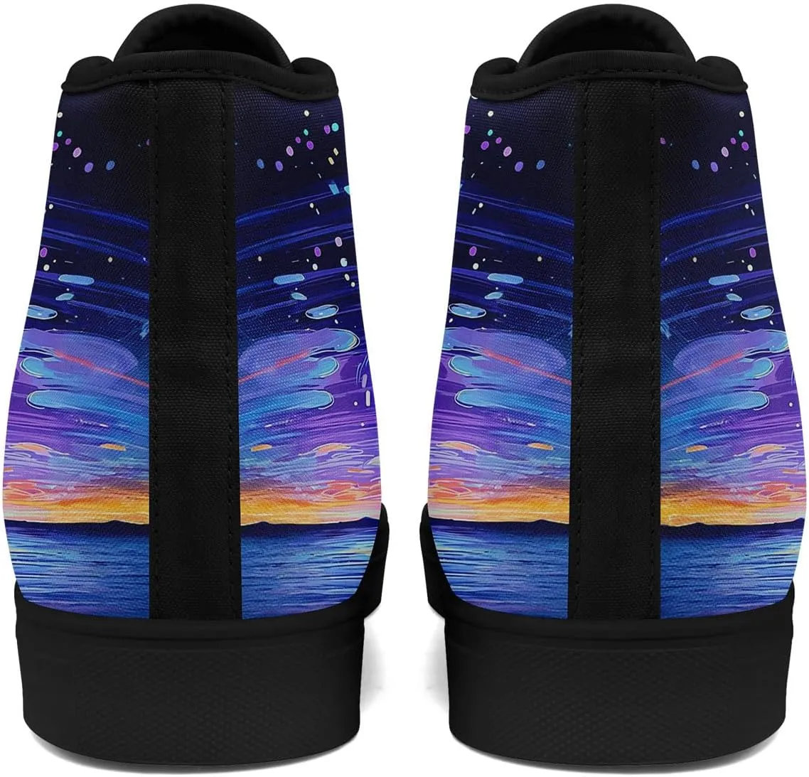 Sky High-top Canvas Shoes for Men Women Fashion Breathable Lace Up Comfortable Trendy Sneaker Plat Star Moon Shoes