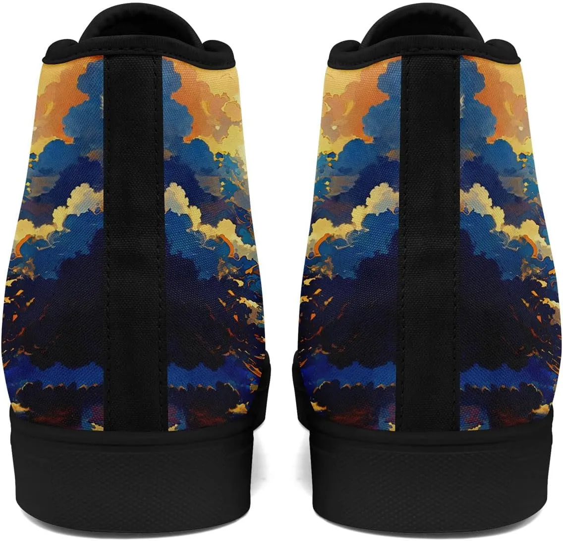 Sky High-top Canvas Shoes for Men Women Fashion Breathable Lace Up Comfortable Trendy Sneaker Plat Star Moon Shoes