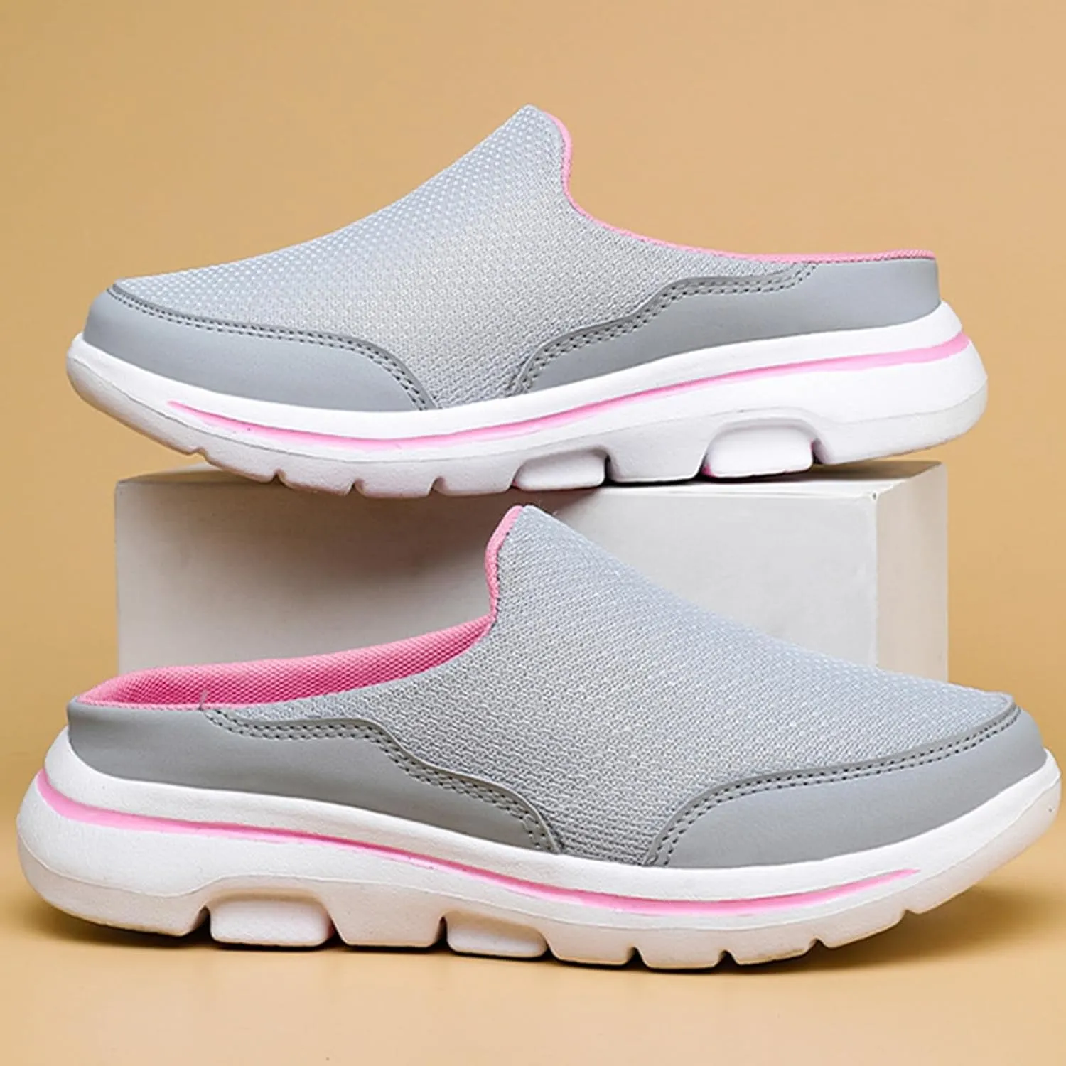 Slip On Mules & Clogs for Womens Mens Lightweight Breathable Mesh Slippers Slip-On Orthopedic Shoes Closed Toe Slides