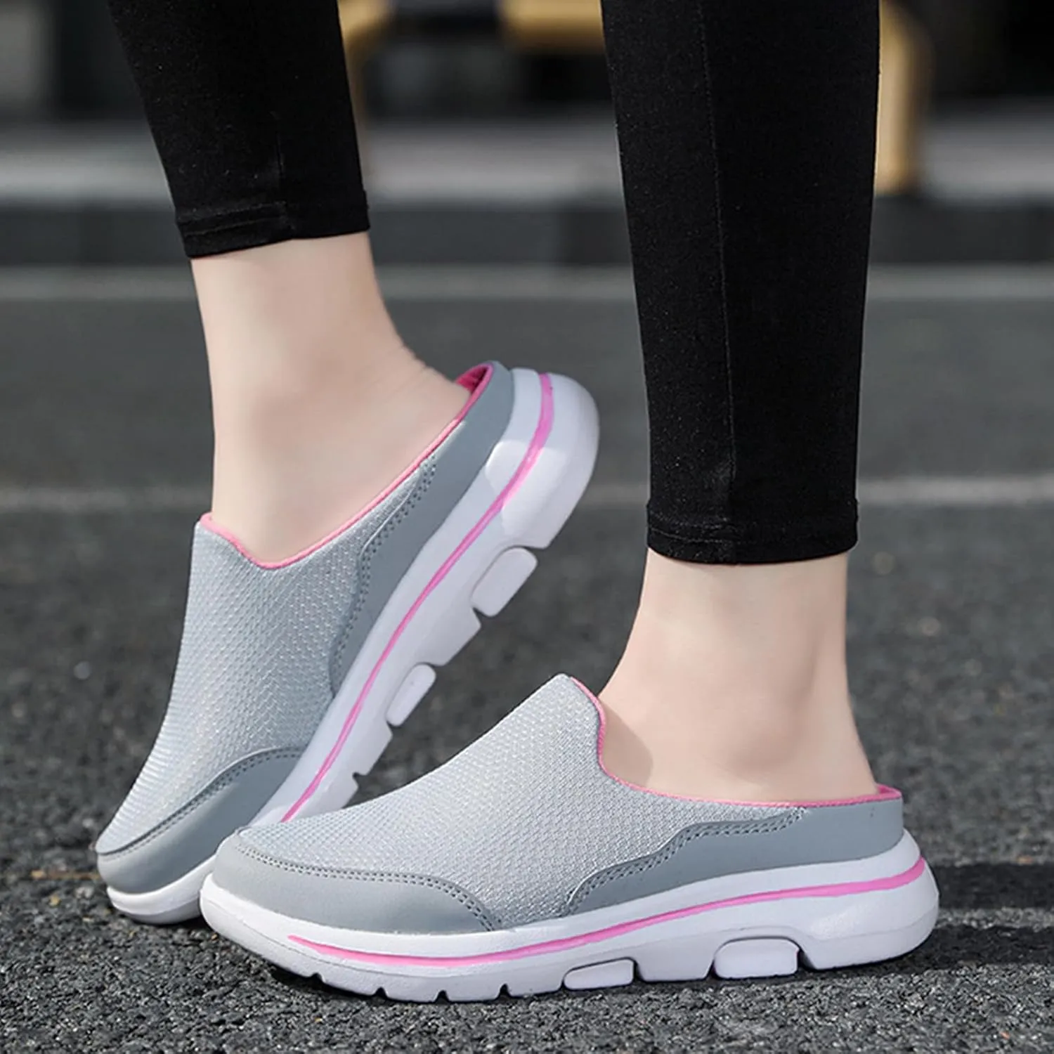 Slip On Mules & Clogs for Womens Mens Lightweight Breathable Mesh Slippers Slip-On Orthopedic Shoes Closed Toe Slides