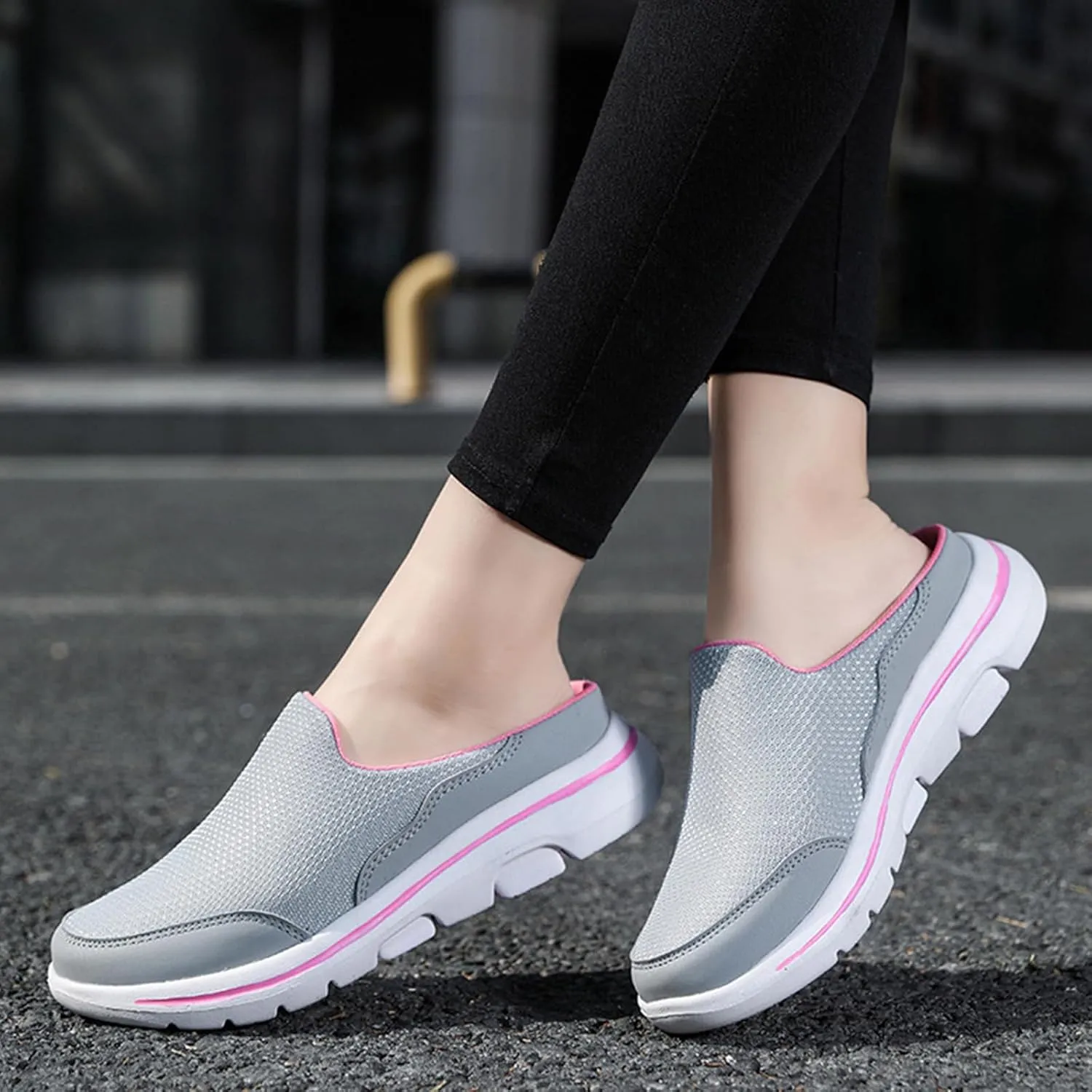Slip On Mules & Clogs for Womens Mens Lightweight Breathable Mesh Slippers Slip-On Orthopedic Shoes Closed Toe Slides