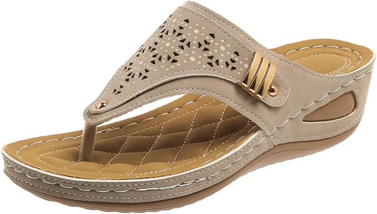 Summer Sandals For Women,Womens Strappy Flat Sandals Criss Cross Dressy Summer Clip Toe T-Strap Gladiator Beach Sandals
