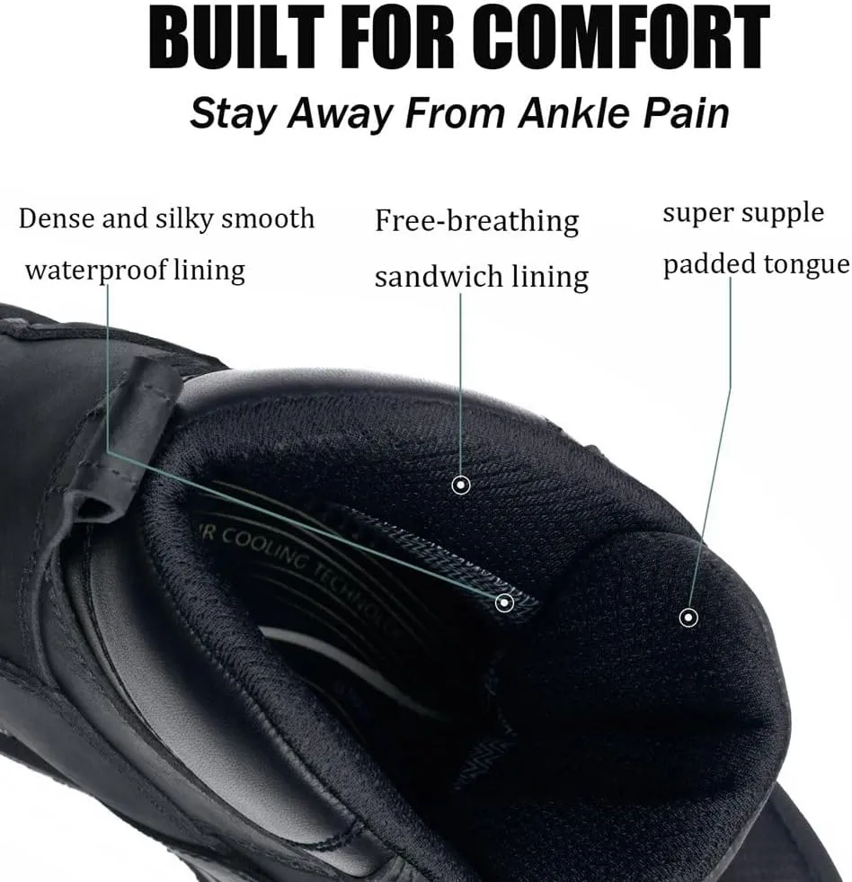 SUREWAY Men's 6" Soft/Composite Toe Heavy Duty Waterproof Work Boot Goodyear Welt Oil/Slip Resistant Dual-Density Comfortable Outsole Crazy Horse Leather EH Construction Industrial Safety Work Boots