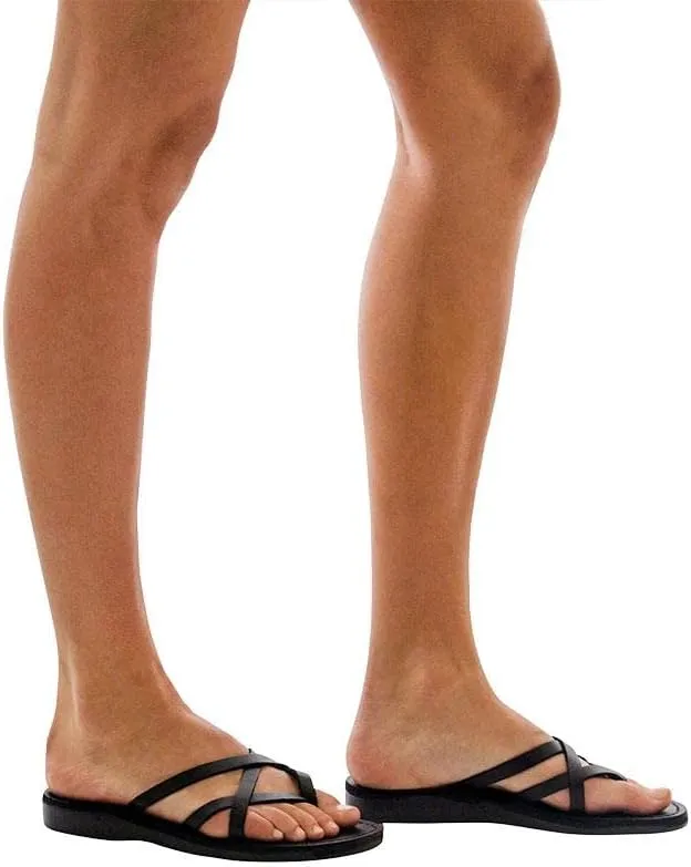 Tamar - Leather Strappy Flip Flops - Womens Sandals