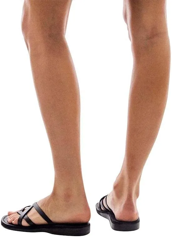 Tamar - Leather Strappy Flip Flops - Womens Sandals