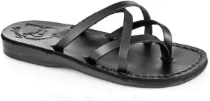 Tamar - Leather Strappy Flip Flops - Womens Sandals