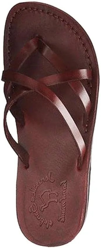 Tamar - Leather Strappy Flip Flops - Womens Sandals