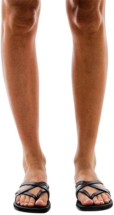 Tamar - Leather Strappy Flip Flops - Womens Sandals