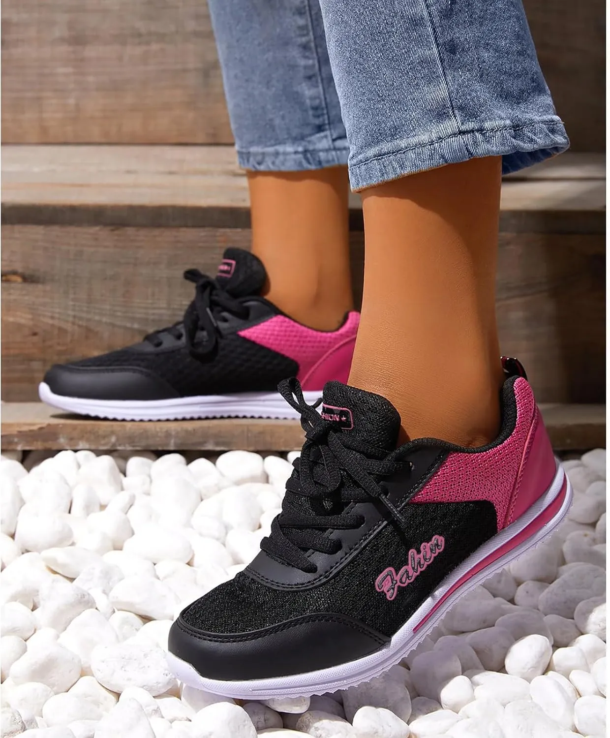 Tennis Shoes Womens High Top Casual Shoes Slip On Waterproof Sneakers Women's Soft Sole Mesh Comfort Orthopedic Slip On Tennis Shoe Trainers Shoe