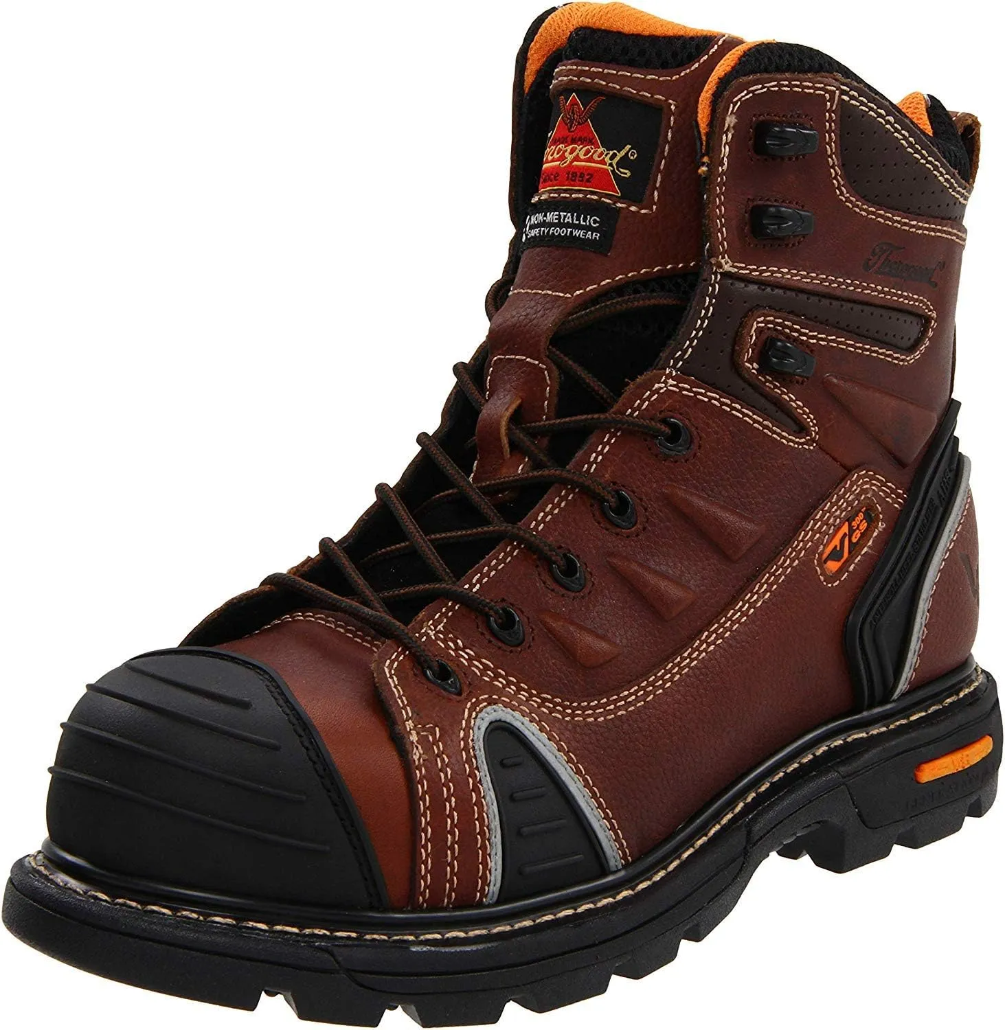 Thorogood GEN-Flex2 6 Composite Safety Toe Work Boots For Men - Breathable Heavy-Duty Toe Cap Boots With Goodyear Storm Welt, Slip-Resistant Outsole and Comfort Insole