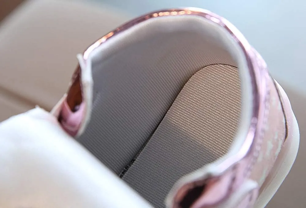 Toddler Kids Fashion Sneakers 1-6T Little Boy Girl Star LED Luminous Shoes Colorful Light Casual Breathable Shoe