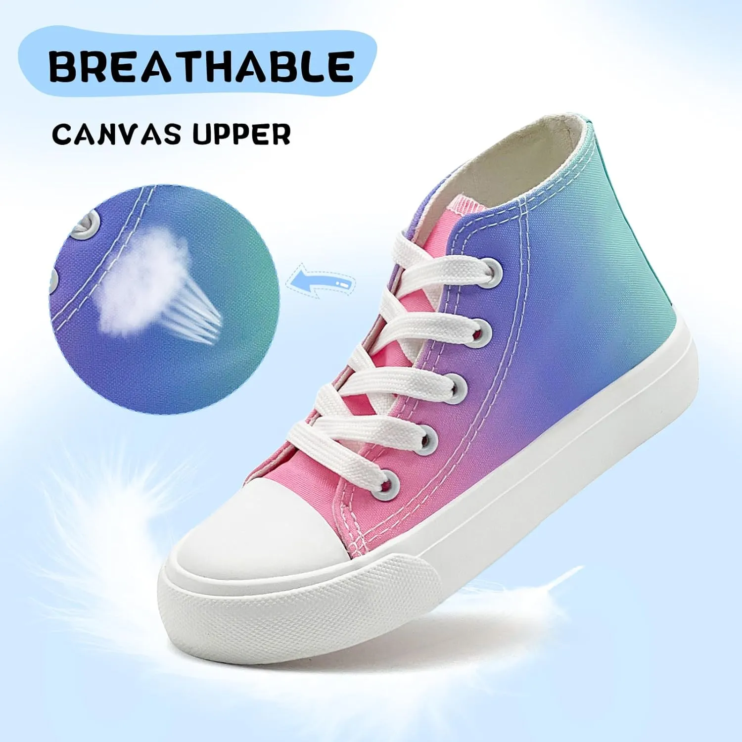 Toddler/Little Sneakers for Girls Boys Kids Fashion High Tops Canvas Shoes Classic Casual Tennis Shoes Colorful Shoes