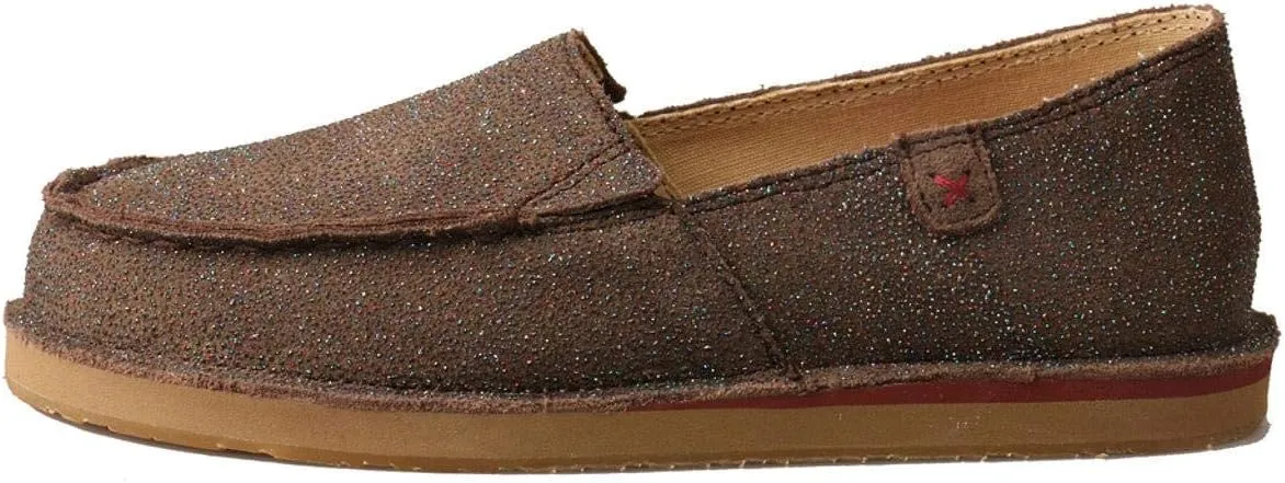 Twisted X Kids Chocolate Shimmer Loafer Brown