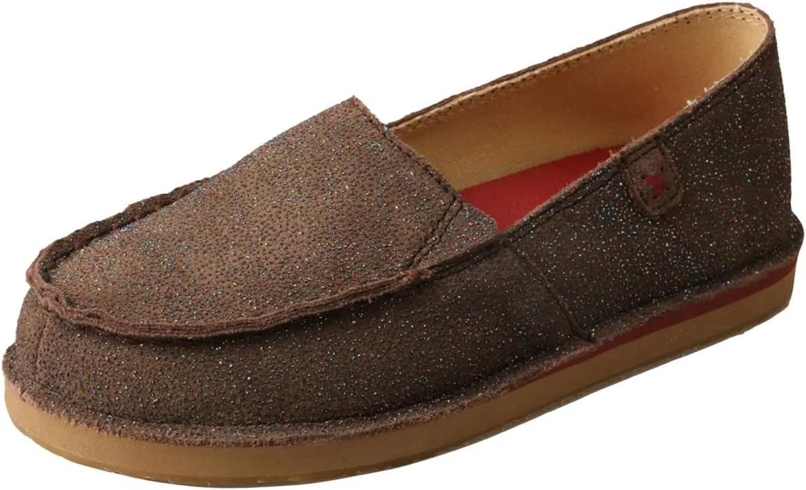 Twisted X Kids Chocolate Shimmer Loafer Brown