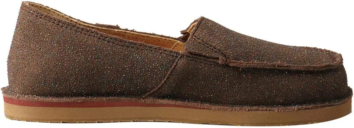 Twisted X Kids Chocolate Shimmer Loafer Brown