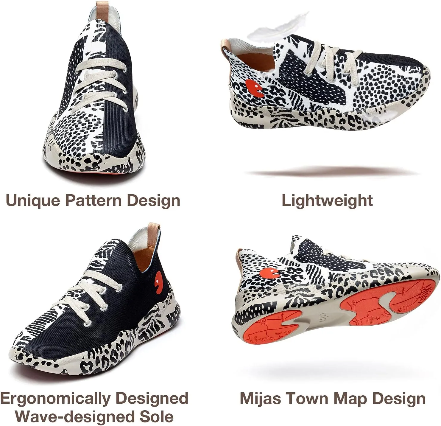UIN Men's Fashion Sneakers Lightweight Walking Casual Slip Ons Comfortable Art Painted Athletic Travel Shoes Mijas Eye of Exploration