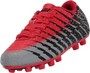 Vizari Bolt Firm Ground Youth Soccer Cleats for Boys and Girls | Textured Synthetic Leather Upper Kids Football Cleats with Polyurethane Sole for Comfort and Traction
