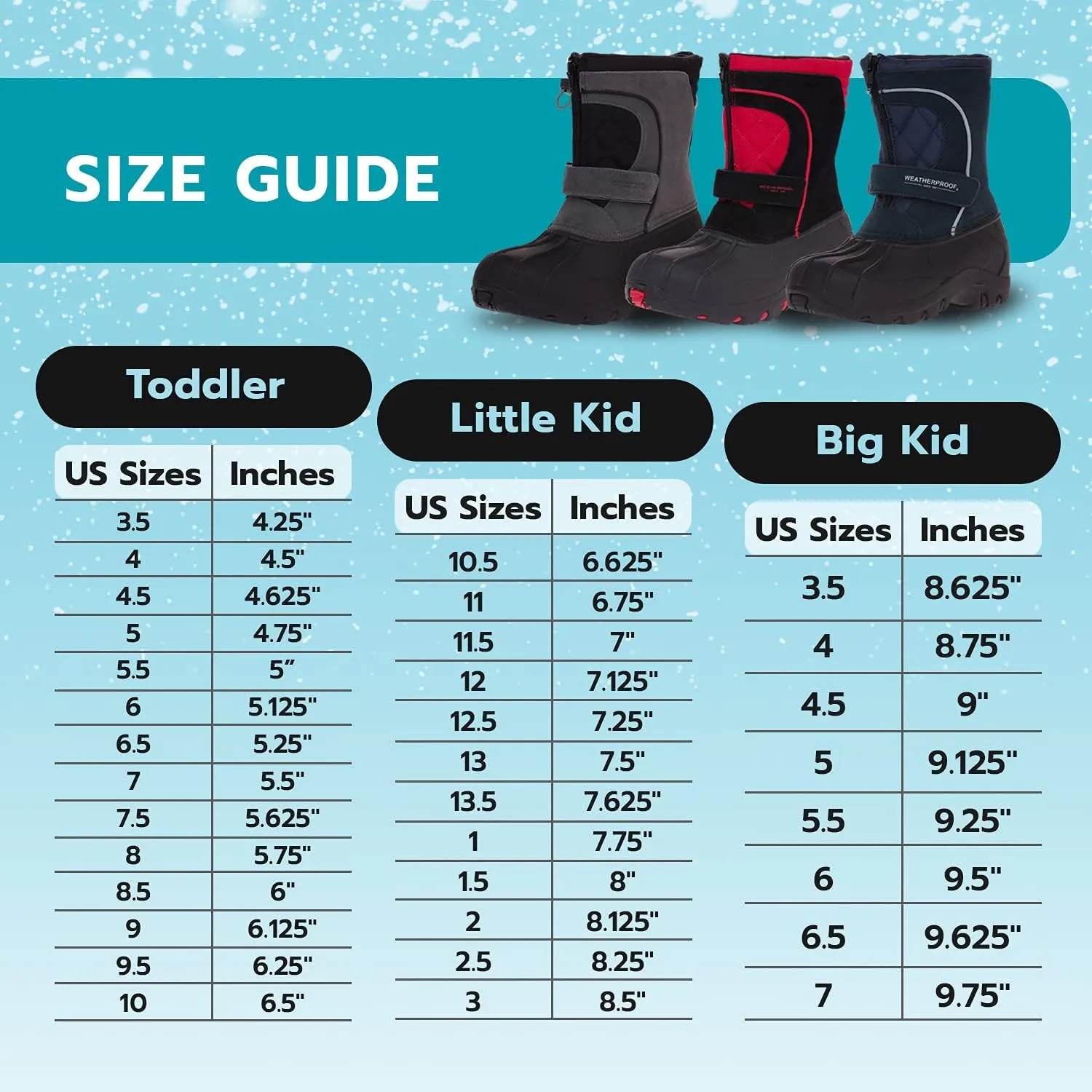 Weatherproof Unisex-Child Kids Snow Dual Closure 130814 All-Weather Insulated Winter Boots