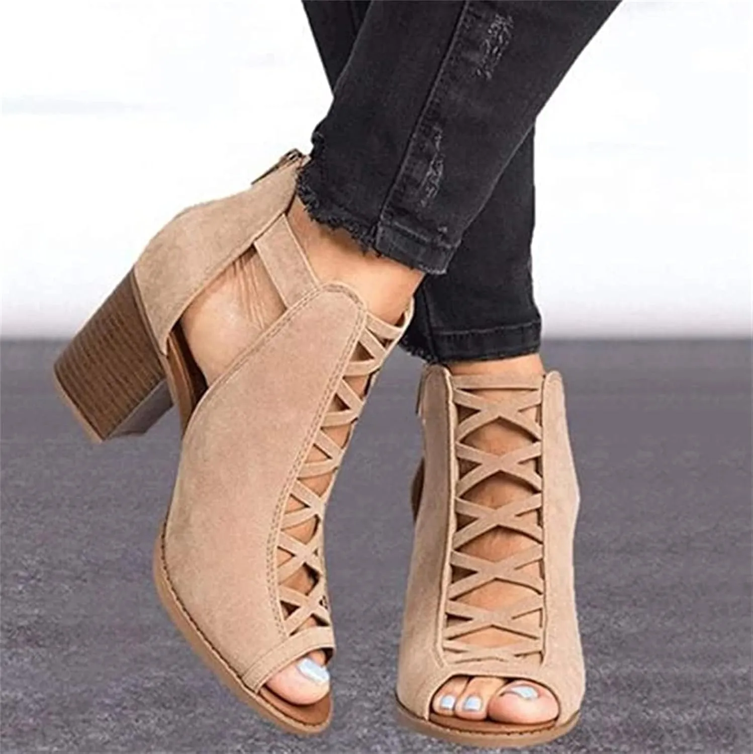 Wedge Sandals For Women,Womens Open Toe Dressy Summer Platform Sandals Buckle Ankle Strap Wedges Sandals Beach Sandals