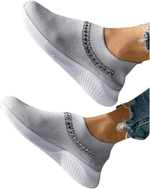 White Sneakers for Women Sneakers for Women Sneakers for Women High Top Sneakers for Women Casual Running Shoes Comfy Outdoor Walking Shoes Breathable Slip On Casual Shoes