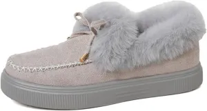 Winter Boots For Women Fashion Snow Boots Warm Casual Trendy Comfortable Slip On Fur Lined Fuzzy Loafers Shoes