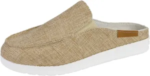 Women Canvas Slip On Lightweight Mule Sneaker Orthopedic Slip-On Loafers Slippers Closed Round Toe Low Top Casual Loafer Comfortable Walking Shoes