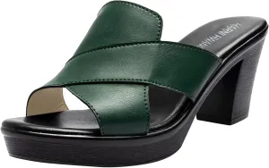 Women Fashion Heel Closed Heel Sandals Flip-Flop Mouth Sandals Chunky Wedge Heels Summer Fish Middle Slippers