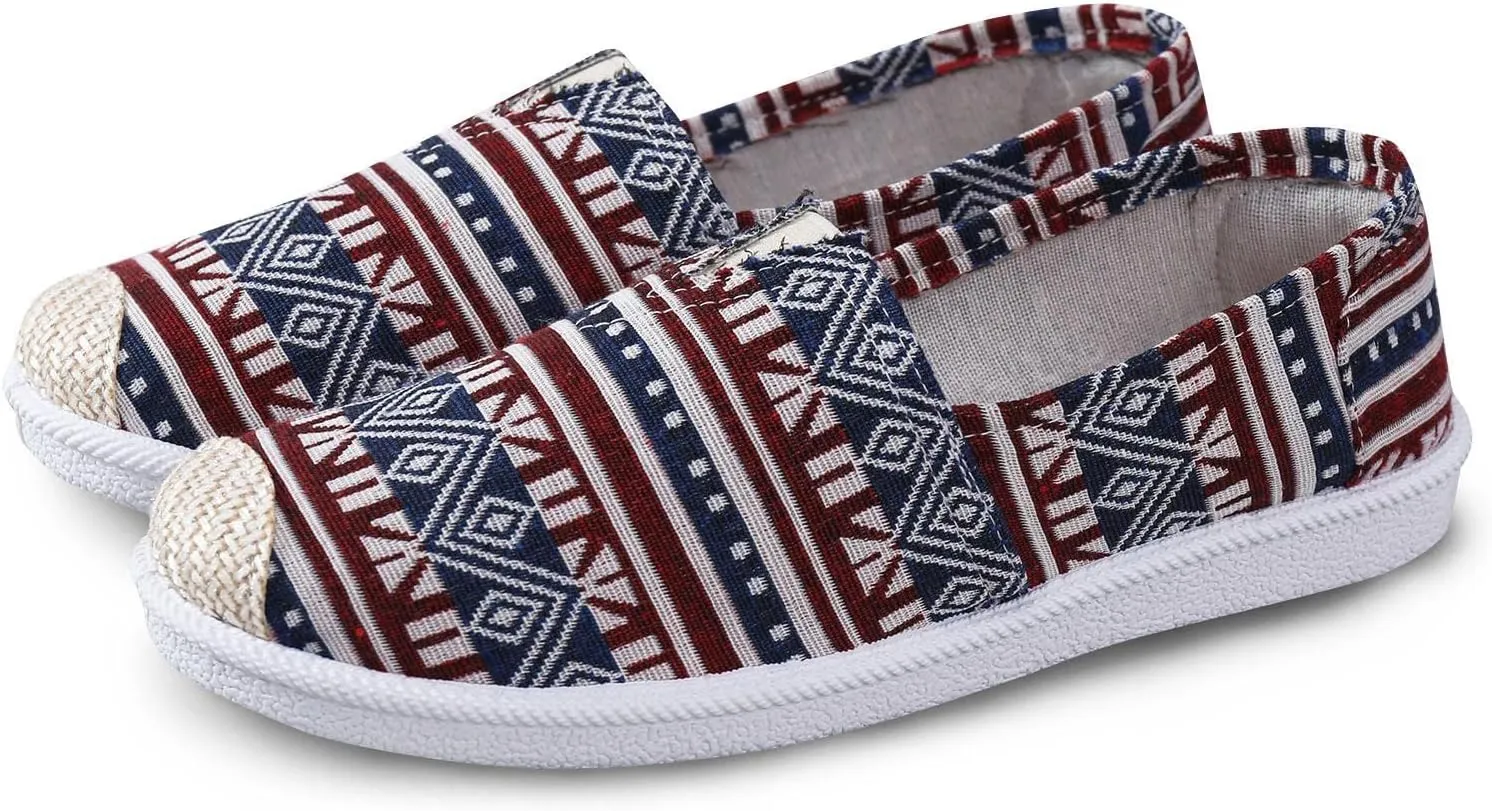 Women Flat Shoes Slip On For Women Slip On Shallow Mouth Simple Single Shoes Casual Shoes Work Shoes Canvas Dance Slip on Soft Battle Non Slip Dress Comfort baseball sandals calf O54-Navy