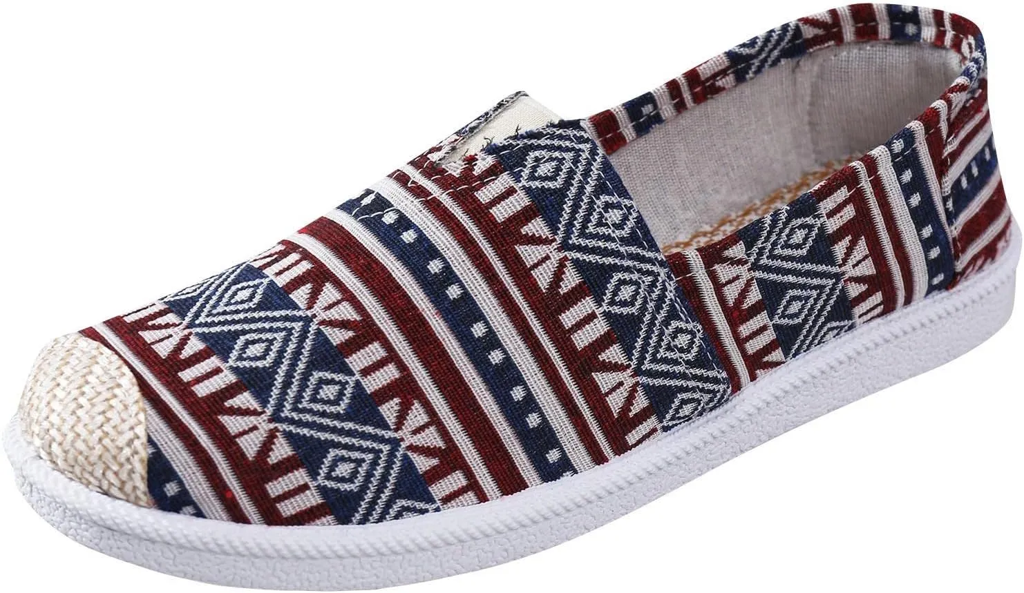 Women Flat Shoes Slip On For Women Slip On Shallow Mouth Simple Single Shoes Casual Shoes Work Shoes Canvas Dance Slip on Soft Battle Non Slip Dress Comfort baseball sandals calf O54-Navy
