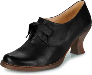 Women Kitten Heel Oxford Loafers Round Toe Lace UP Oxford Pumps Slip On Bow Loafer Pumps 2 inch Stacked Chunky Heel Dress Shoes Vintage British Oxford Heels Office Ladies 4-11 M US