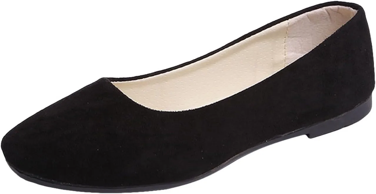 Women Shoes Sandals Women Girls Solid Big Size Slip On Flat Shallow Comfort Casual Single Shoes