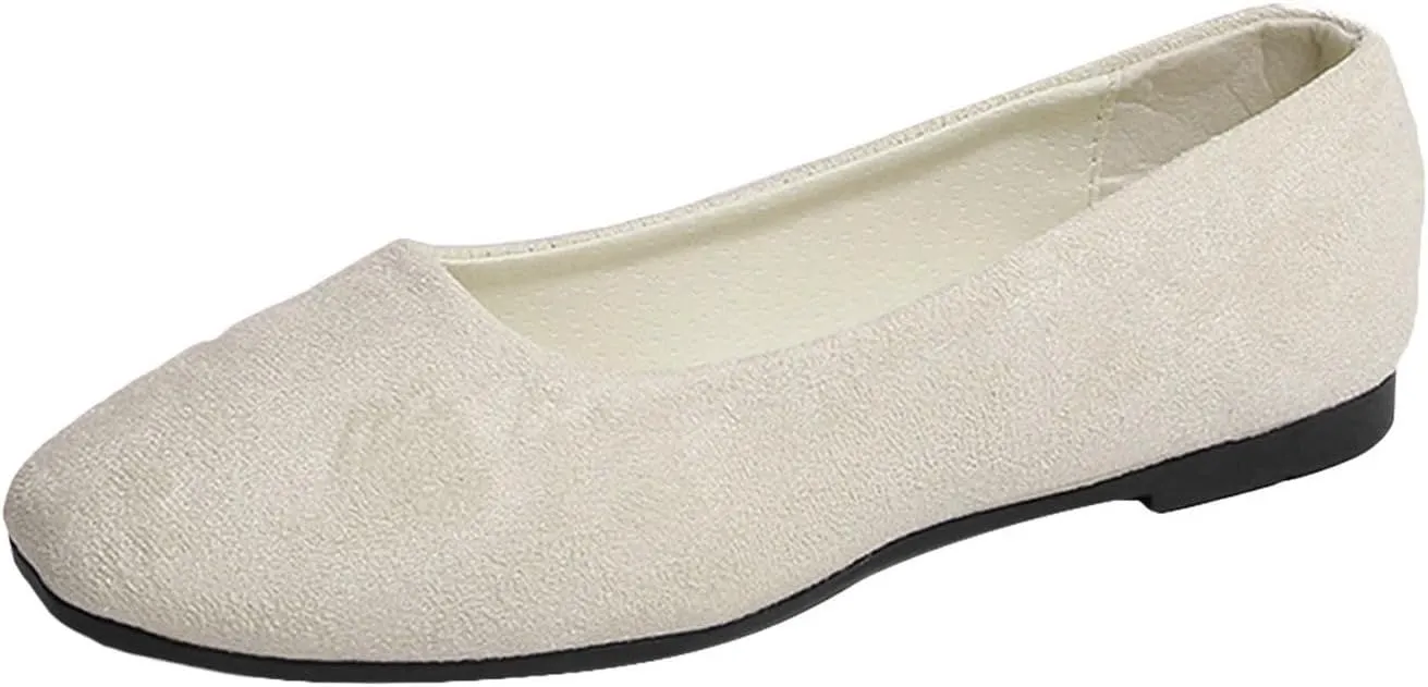 Women Shoes Sandals Women Girls Solid Big Size Slip On Flat Shallow Comfort Casual Single Shoes
