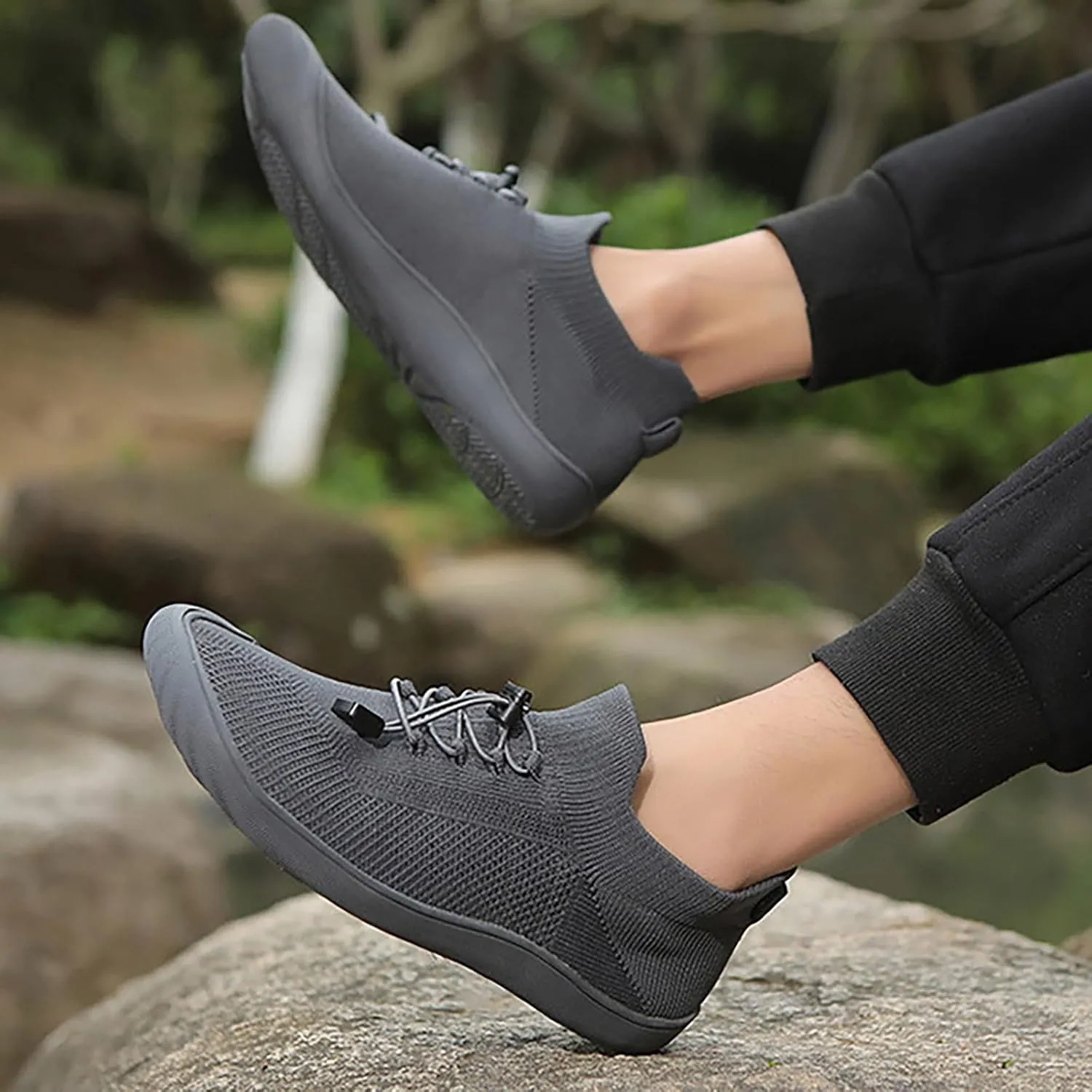 Women Walking Shoes Sock Sneakers Slip-On Breath Mens Running Shoes Slip On Dressy Casual Shoes Fashion Sneakers 2025 Black Tennis Shoe Casual Loafers