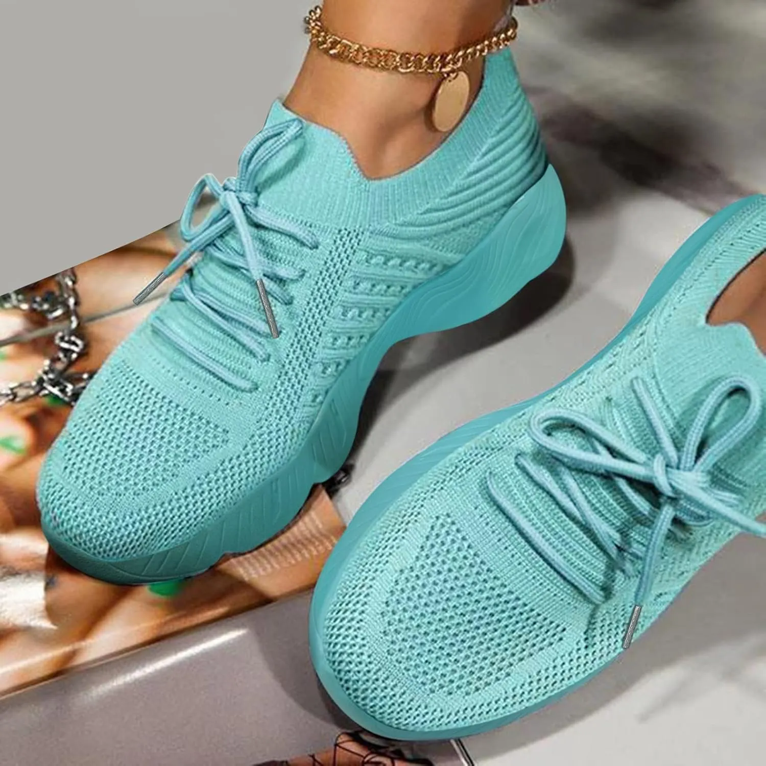 Women Walking Shoes Sock Sneakers Slip-On Breath Mens Tennis Shoes Comfort Shoes Dressy Casual Slip On Sneakers Brown Tennis Shoe White Loafers