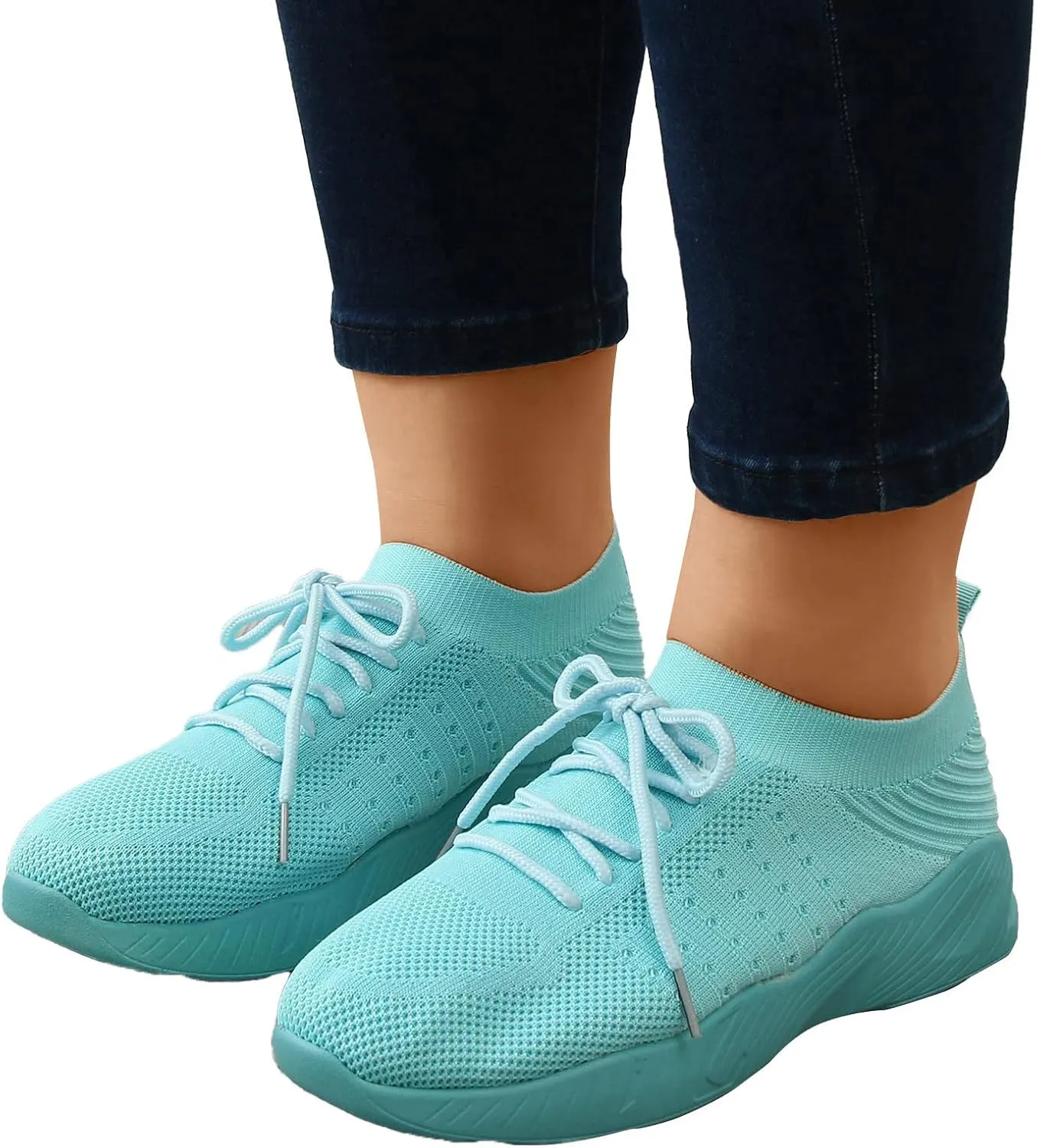 Women Walking Shoes Sock Sneakers Slip-On Breath Mens Tennis Shoes Comfort Shoes Dressy Casual Slip On Sneakers Brown Tennis Shoe White Loafers