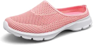 Womens Backless Slip on Mesh Sneakers Slip on Shoes Lightweight Breathable Comfortable Walking Shoe Summer Vacation Travel Shoes Closed Toe Slippers Orthopedic Clogs Shoe