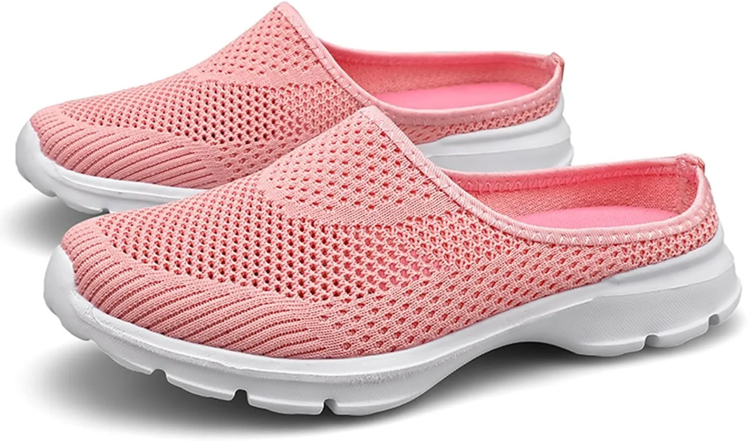 Womens Backless Slip on Mesh Sneakers Slip on Shoes Lightweight Breathable Comfortable Walking Shoe Summer Vacation Travel Shoes Closed Toe Slippers Orthopedic Clogs Shoe
