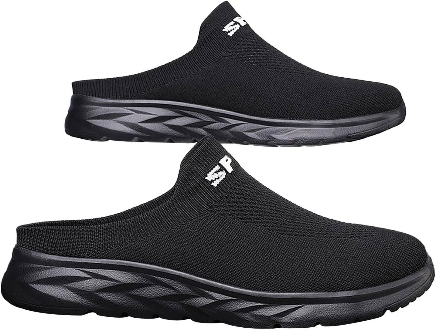 Womens Backless Sneakers Mesh Slip-on Mule Shoes Tennis Shoes Womens Loafers Ladies Shoes Casual Wedge Sneakers Black Tennis Shoe Loafers Casual Slip On
