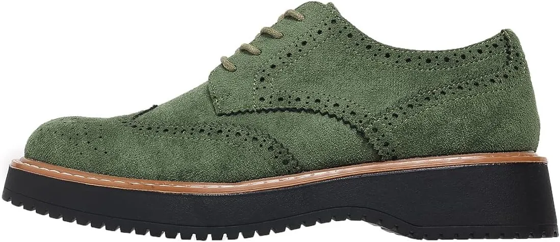 Women's Chunky Platform Lace-Up Round Toe Oxfords Shoes Non-Slip Comfort Casual Dressy School Work Loafers