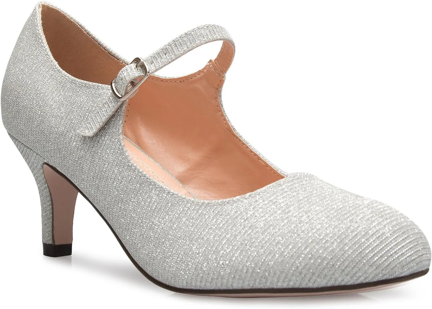 Womens Classic Low Mid Heels Mary Jane Pumps - Adorable Round Toe Vintage Retro Shoes
