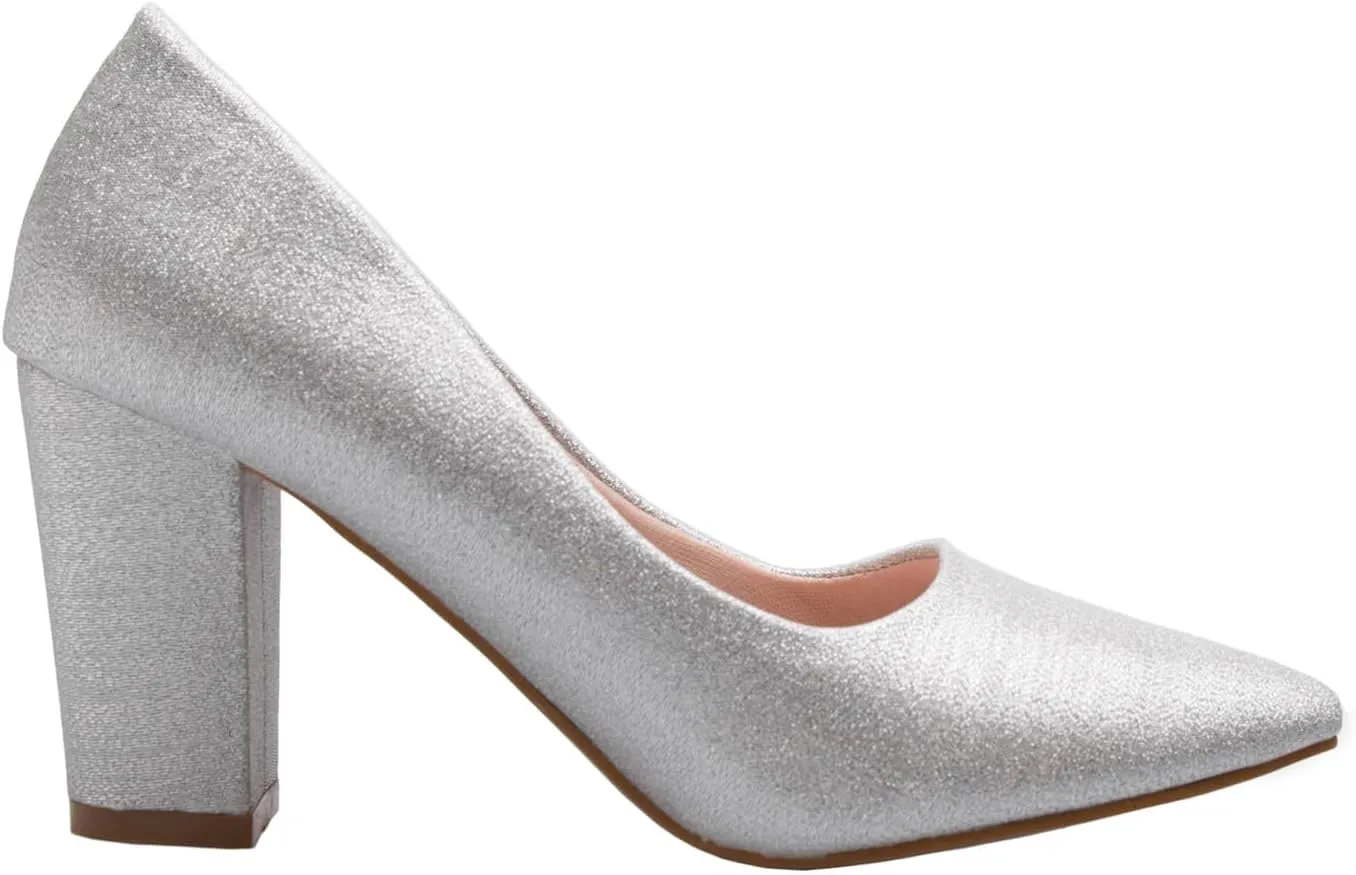 Women's Classic Pointed-Toe Elegant Pumps Low Block Heel - Adorable, Comfortable