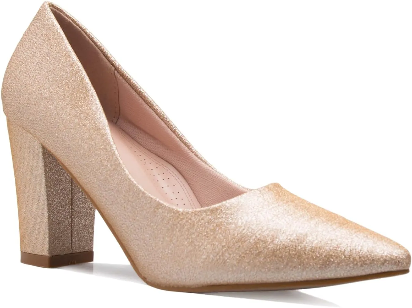 Women's Classic Pointed-Toe Elegant Pumps Low Block Heel - Adorable, Comfortable