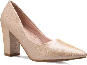 Women's Classic Pointed-Toe Elegant Pumps Low Block Heel - Adorable, Comfortable