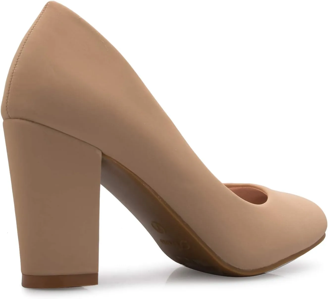 Women's Classic Round-Toe Platform Pumps High Block Heel - Adorable, Comfortable