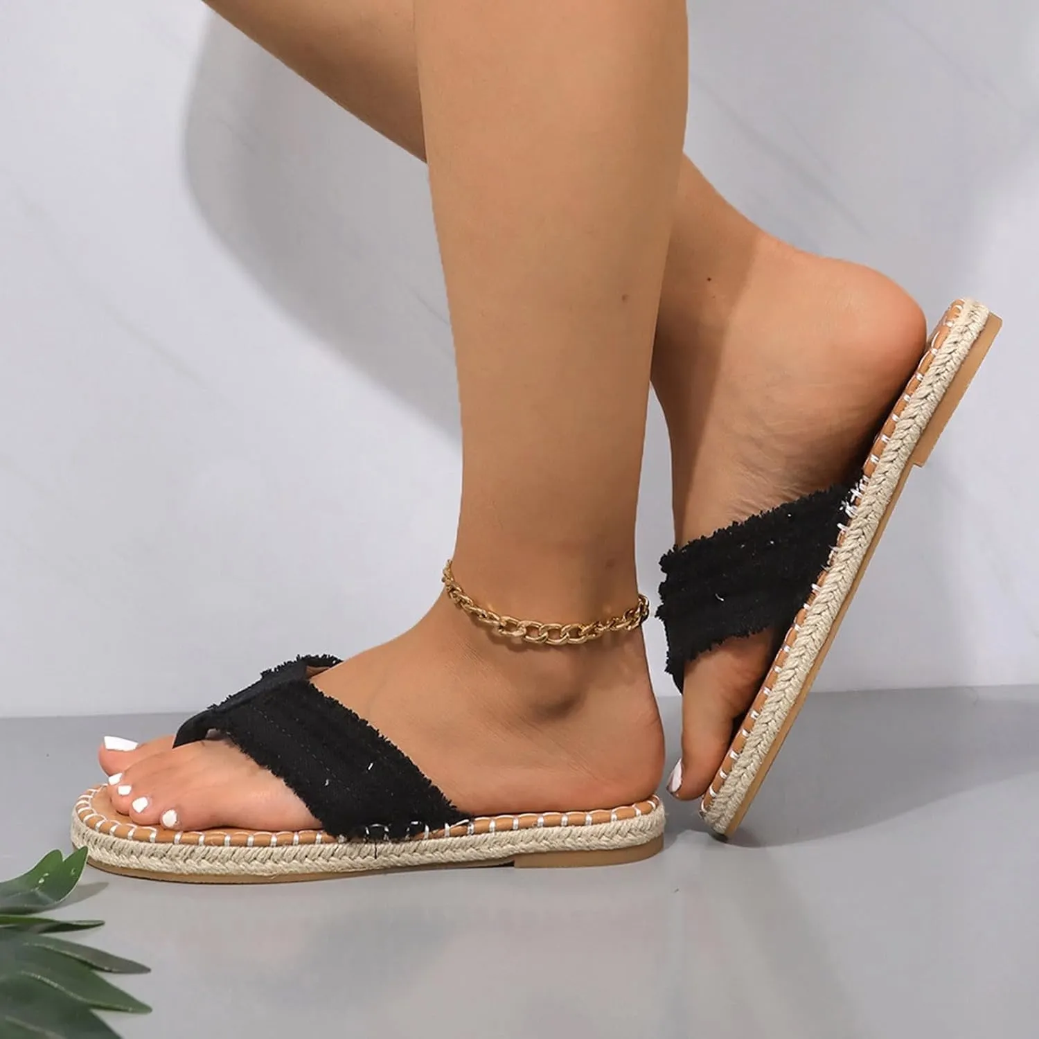 Women's Flip Flops Fashion Platform Fisherman Beach Style Slip on Sandals Summer Comfortable Thong Sandals