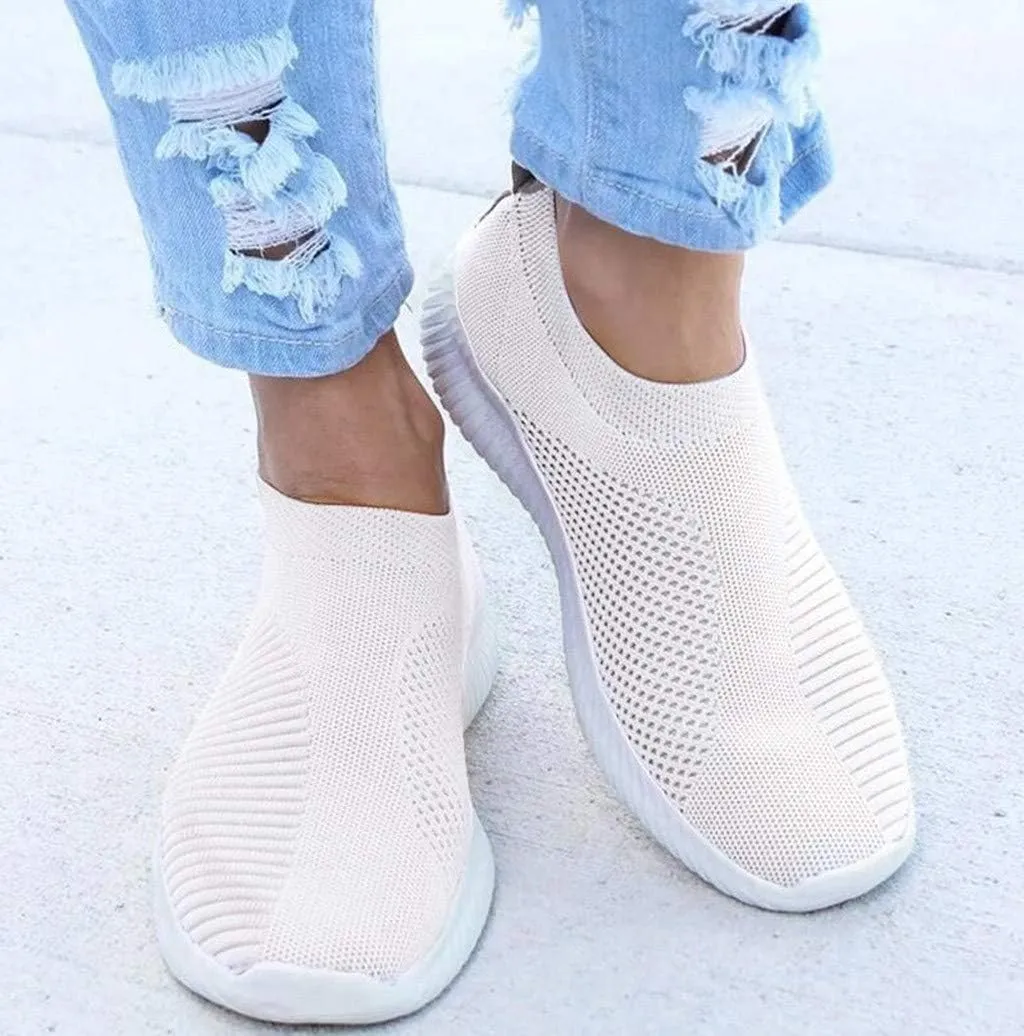Women's Lightweight Slip On Walking Running Shoes Womens Running Shoes Loafers Casual Black Shoes Wedge Sneakers Slip On Tennis Shoe Trainers Shoe