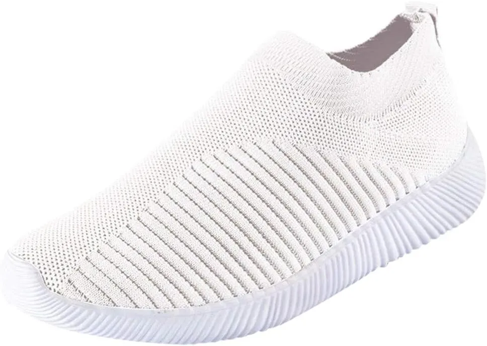Women's Lightweight Slip On Walking Running Shoes Womens Running Shoes Loafers Casual Black Shoes Wedge Sneakers Slip On Tennis Shoe Trainers Shoe
